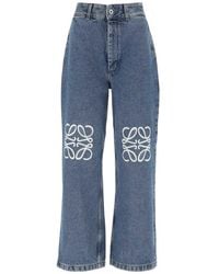 Loewe - Anagram Cropped Jeans - Lyst
