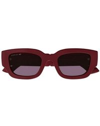 Gucci - Rectangle Frame Sunglasses - Lyst