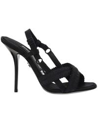 Dolce & Gabbana - Cross-Strap Slingback Sandals - Lyst