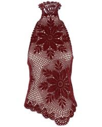 Magda Butrym - Lace Crochet High Neck Blouse - Lyst