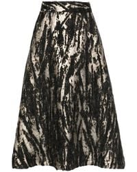 Societe Anonyme - Moscow Patterned Jacquard Midi Skirt - Lyst