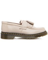 Dr. Martens - Soft Leather Adrian Virginia Tassel Loafers Taupe - Lyst