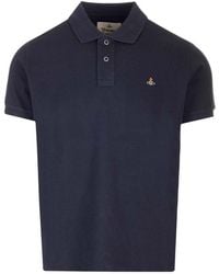 Vivienne Westwood - Logo Embroidered Short-sleeved Polo Shirt - Lyst