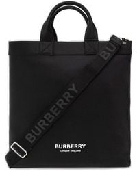Burberry 'artie' Shopper Bag - Black