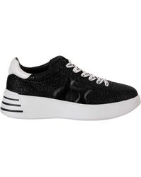 Hogan - Crystal-embellished Lace-up Low-top Sneakers - Lyst