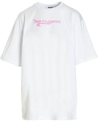 MSGM Logo Print T-shirt - White