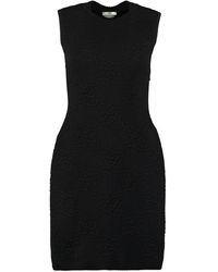 Fendi Ff Karligraphy Jacquard Sleeveless Dress - Black