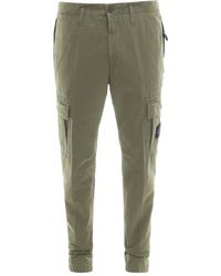 Stone Island - Buttoned Logo Patch Cargo Pants - Lyst