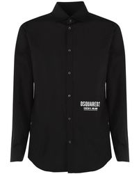 DSquared² - Cotton Shirt In Popeline - Lyst