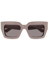Bottega Veneta - Rectangle Frame Sunglasses - Lyst