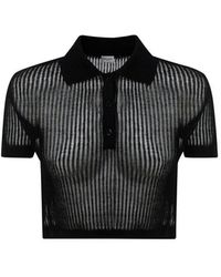 Saint Laurent Short-sleeved Polo Shirt - Black