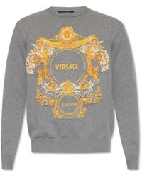 Versace - Sweater With Baroque Motif - Lyst