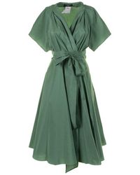 Weekend by Maxmara - V-neck Belted Dress - Lyst