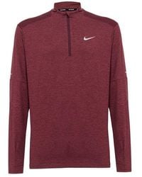 Nike - Half-zipped Long-sleeved Running T-shirt - Lyst