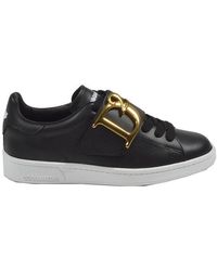 DSquared² - Logo-plaque Round Toe Sneakers - Lyst