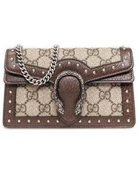 Gucci 'dionysus Super Mini' Shoulder Bag - Brown