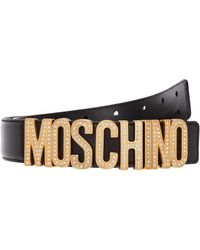 Moschino Genuine Leather Belt - Black