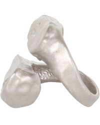 DSquared² Hand-hammered Design Ring - Metallic