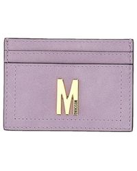 Moschino Leather Card Holder in Fuchsia - Save 52% Womens Accessories Wallets and cardholders Pink 