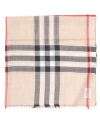 Burberry - Lightweight Checked Scarf - Lyst
