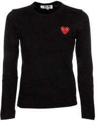 COMME DES GARÇONS PLAY Heart Logo Long-sleeve T-shirt - Black