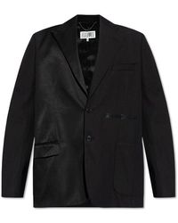 MM6 by Maison Martin Margiela - Blazer With Combined Materials, - Lyst