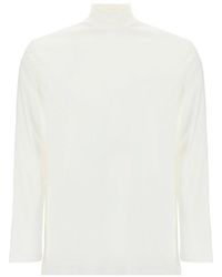 Y-3 Mock-neck Long-sleeve T-shirt - White