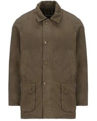 Barbour - Logo Embroidered Long Sleeved Jacket - Lyst