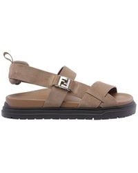 Fendi - Ff Interwoven Bands Sandals - Lyst