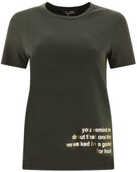 Max Mara - Slogan Printed Crewneck T-shirt - Lyst