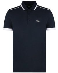 BOSS - Stripe Detailed Polo Shirt - Lyst