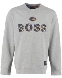 hugo boss sweatshirt black and white