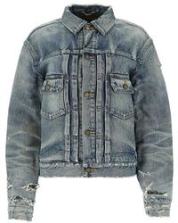 Saint Laurent Jean and denim jackets for Women | Online Sale up to ...