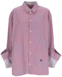 Loewe - Striped Cotton-poplin Shirt - Lyst