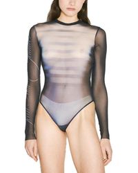 Jean Paul Gaultier - Le Long Sleeved Mesh Bodysuit - Lyst