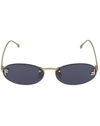 Fendi - Oval Frame Sunglasses - Lyst