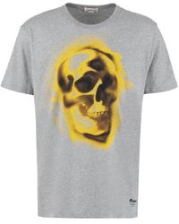 Alexander McQueen - Skull-print Round Neck T-shirt - Lyst