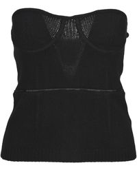 Helmut Lang Body-mapping Busiter Top - Black