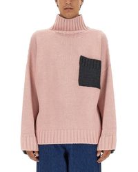 JW Anderson - Logo Embroidery Two-color Sweater Sweater, Cardigans - Lyst