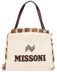 Missoni - Logo-patch Fringed-edge Tote Bag - Lyst