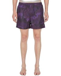 Valentino - Camouflage Printed High Waist Swim Shorts - Lyst