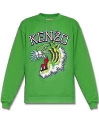KENZO - Varsity Jungle Embroidered Crewneck Sweatshirt - Lyst