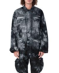Off-White c/o Virgil Abloh - Logo Printed Long-Sleeved Shirt Jacket - Lyst