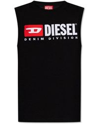DIESEL - T-bisco-divstroyed Logo-print Tank Top - Lyst