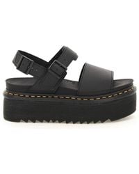 Dr. Martens - Voss Quad Leather Strap Platform Sandals - Lyst