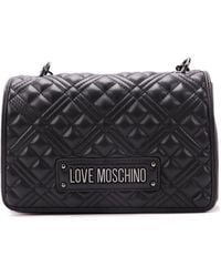 Love Moschino - Logo-plaque Foldover Top Quilted Shoulder Bag - Lyst
