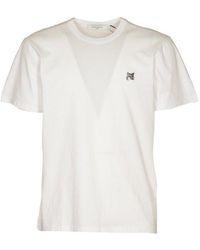 Maison Kitsuné - Grey Fox Head Patch T-shirt - Lyst