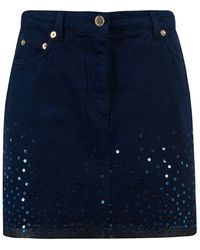 Alberta Ferretti Embellished Short Skirt - Blue