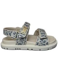 Dior - Dioract Logo Plaque Double-Strap Sandals - Lyst