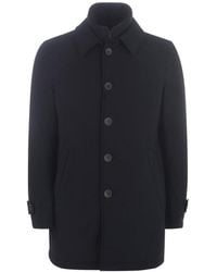 Herno - High-neck Single-breasted Coat - Lyst